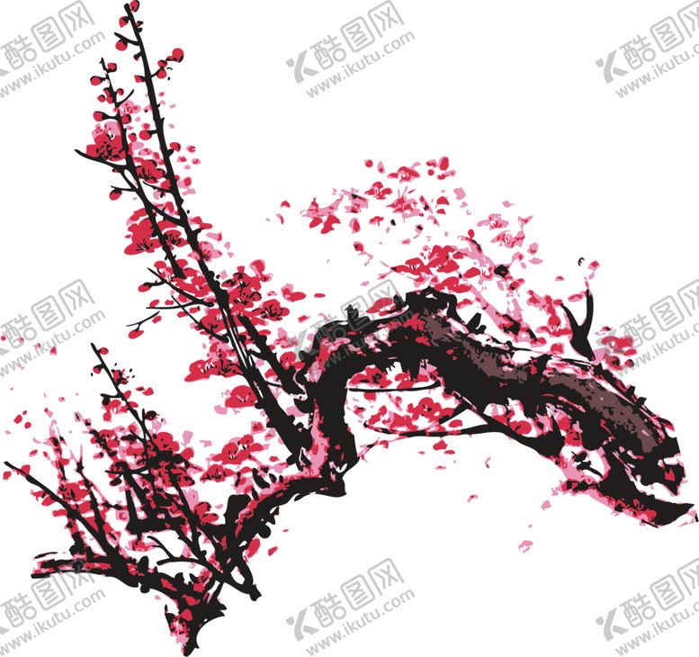 编号：45763105040947064069【酷图网】源文件下载-中国风水墨梅