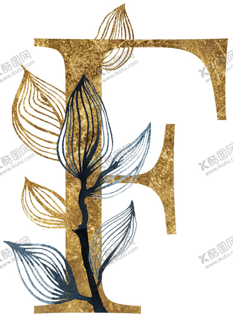 编号：81805810092128403355【酷图网】源文件下载-金色花纹字母