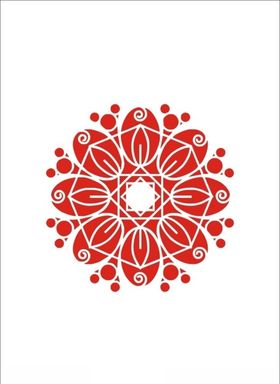 窗花花纹红色时尚