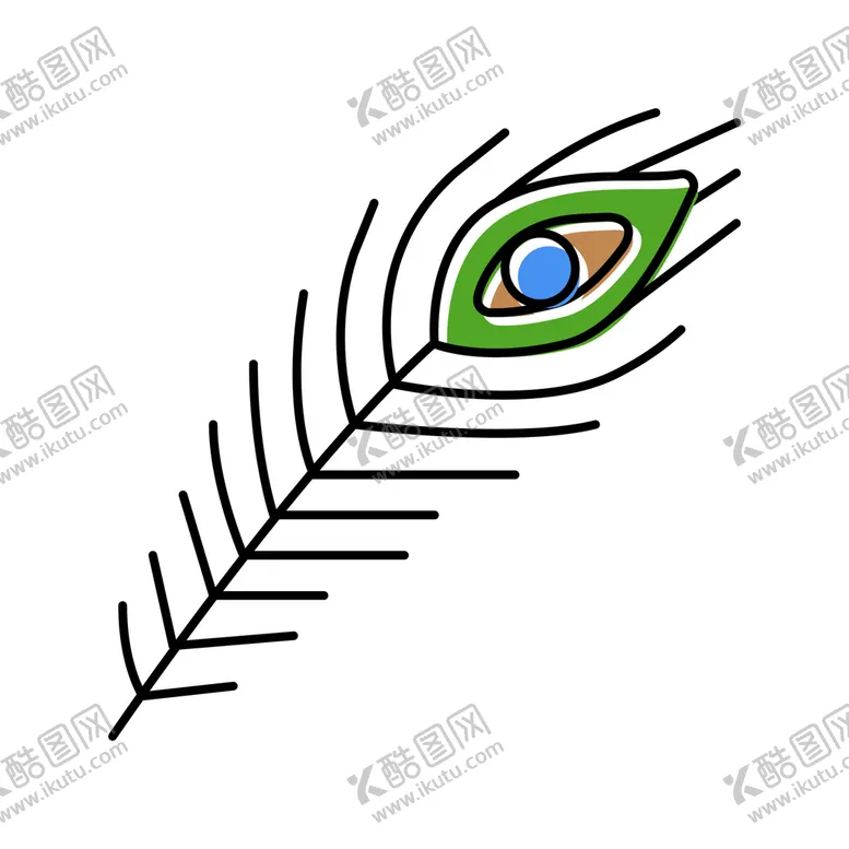 编号：08369710010240064902【酷图网】源文件下载-卡通孔雀羽毛