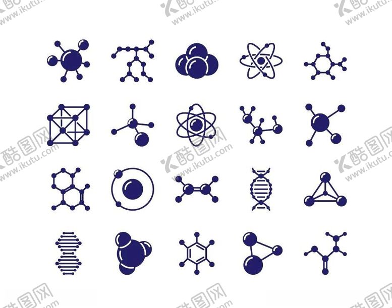 编号：39134402090800244422【酷图网】源文件下载-化学图标分子式结构