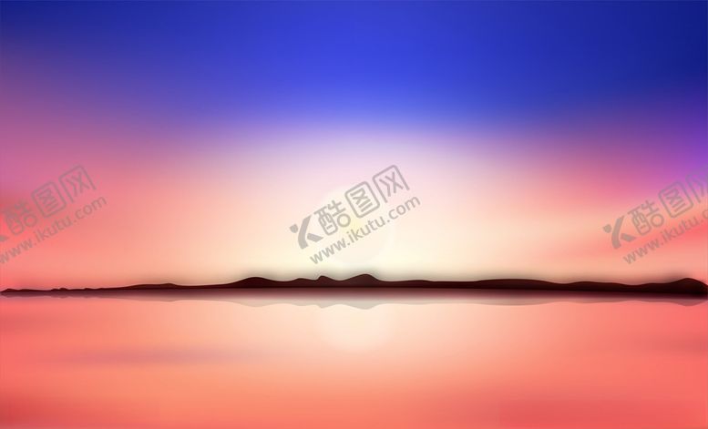 编号：70469910230127131990【酷图网】源文件下载-日落插画