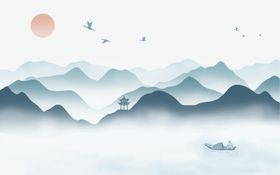 水墨背景墙