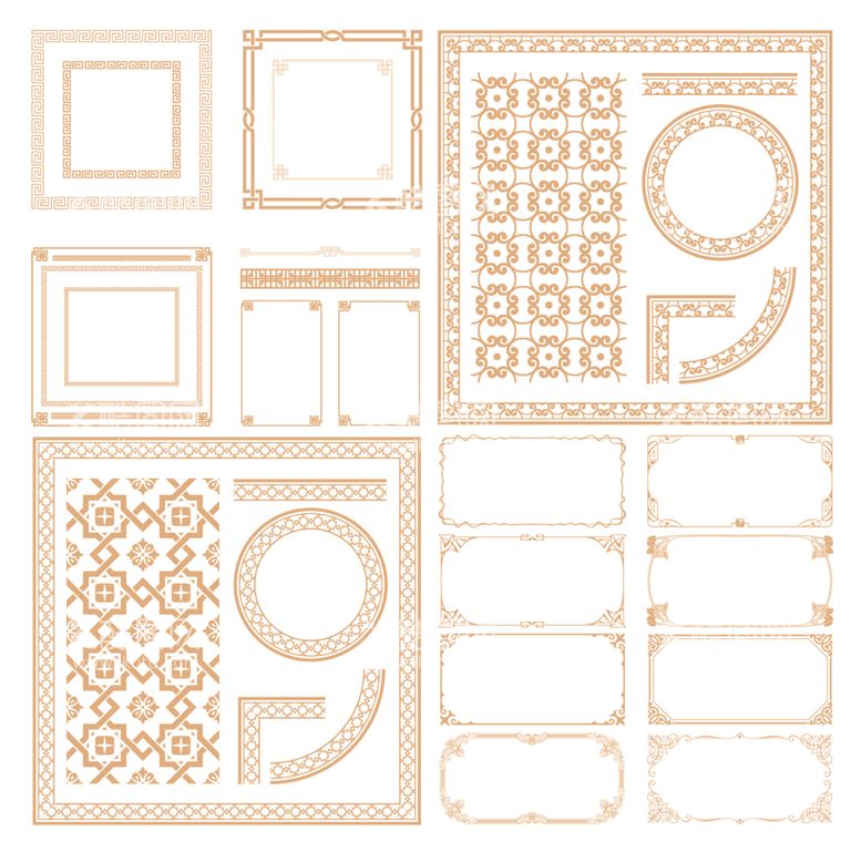 编号：12575612111012016802【酷图网】源文件下载-花纹边框