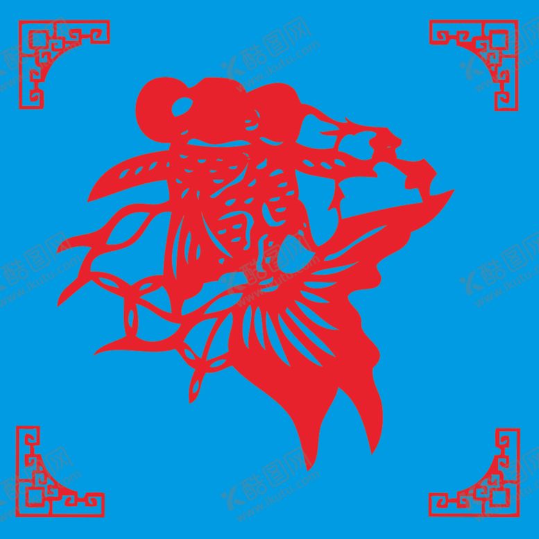 编号：38625512130550291794【酷图网】源文件下载-鱼剪纸