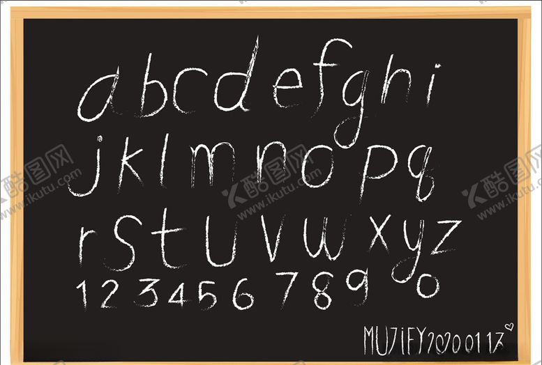 编号：52257310140427127581【酷图网】源文件下载-黑板体小写26字母