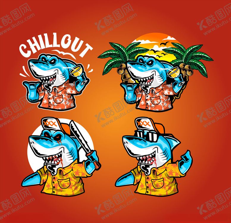 编号：87000109220433108618【酷图网】源文件下载-卡通鲨鱼