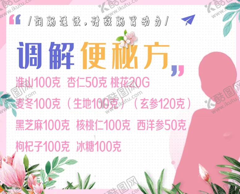 编号：44115606250143256977【酷图网】源文件下载-养生食谱配方综合类调解便秘方