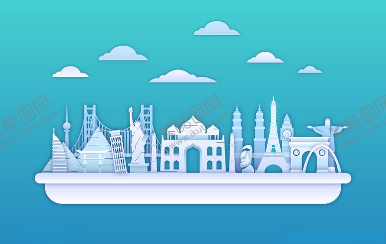 编号：26953709270300375446【酷图网】源文件下载-卡通城市天际线