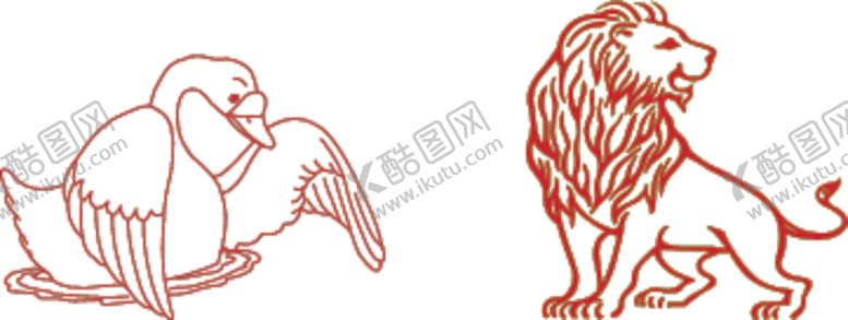 编号：23952806261609103389【酷图网】源文件下载-天鹅狮子