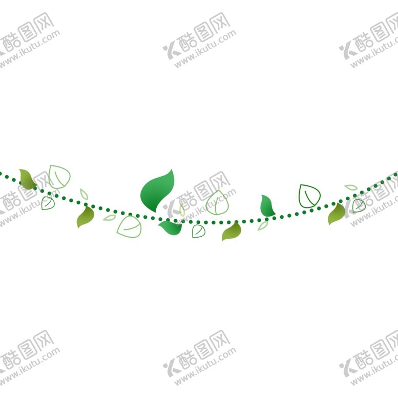 编号：33878206281626377703【酷图网】源文件下载-树叶分割线元素