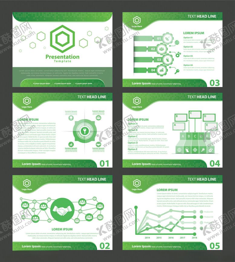 编号：52549810311752478381【酷图网】源文件下载-绿色商务画册