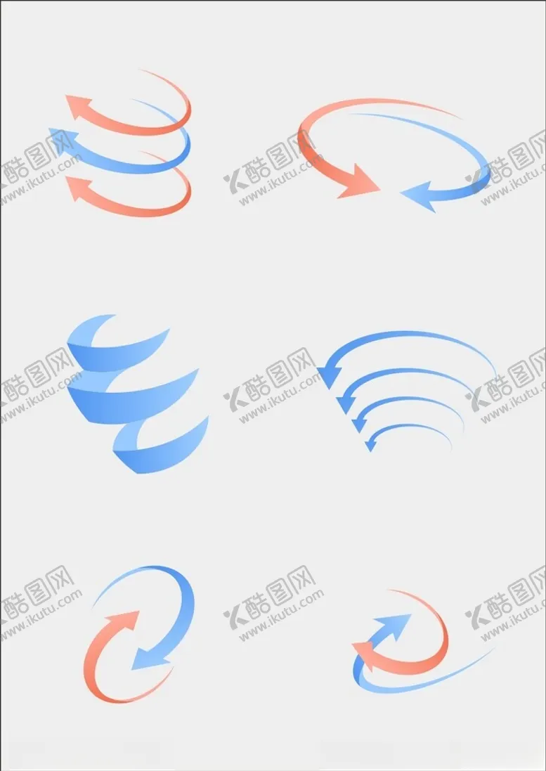 编号：61023902121645518915【酷图网】源文件下载-卡通旋转彩色箭头