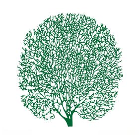 绿色树剪纸