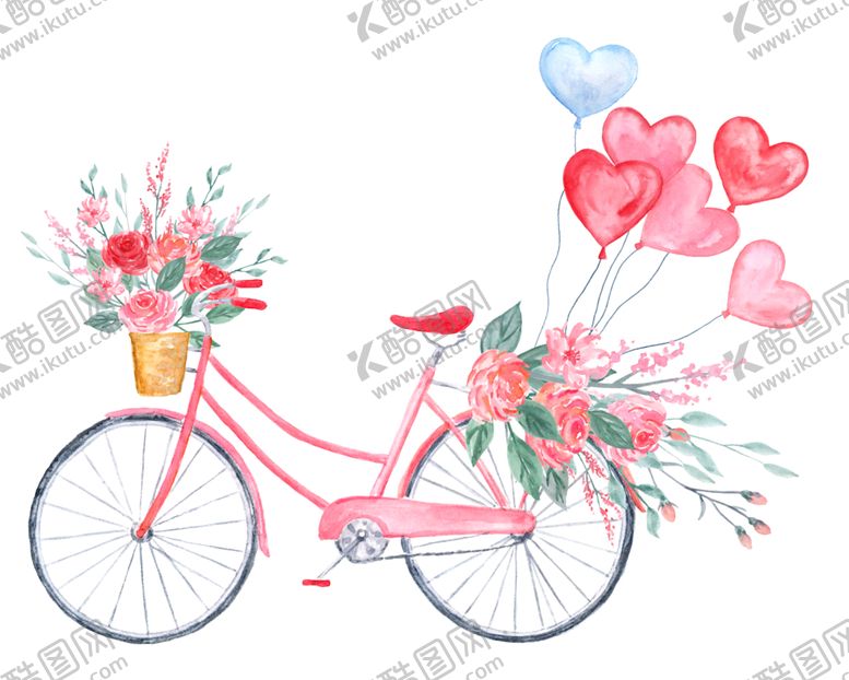 手绘插画欧式花纹爱情花卉植物艺术个性