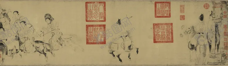 编号：35479209151548165427【酷图网】源文件下载-  人物插画   上博画集选古代场景