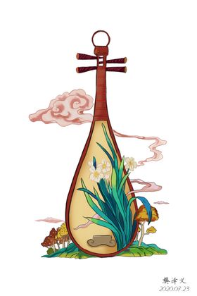 PS鼠绘国潮琵琶