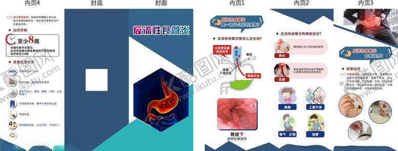编号：41464910220907189513【酷图网】源文件下载-反流性食管炎折页