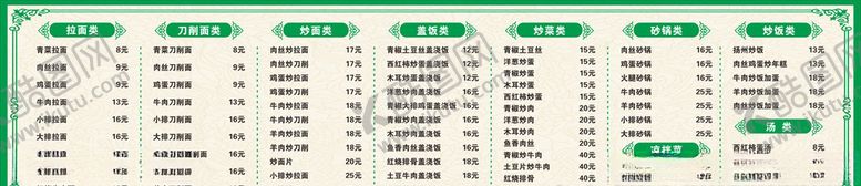 编号：90036106260349439744【酷图网】源文件下载-兰州拉面价目表