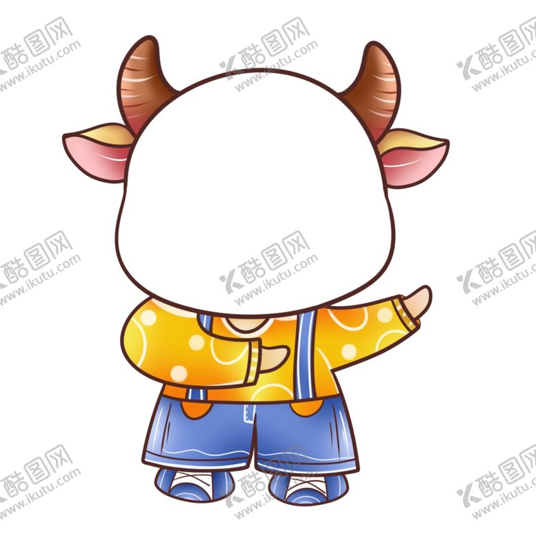 编号：28439106282302439775【酷图网】源文件下载-卡通牛拍照框