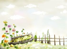 卡通唯美背景