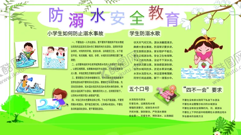 编号：92813205031000277065【酷图网】源文件下载-防溺水安全教育