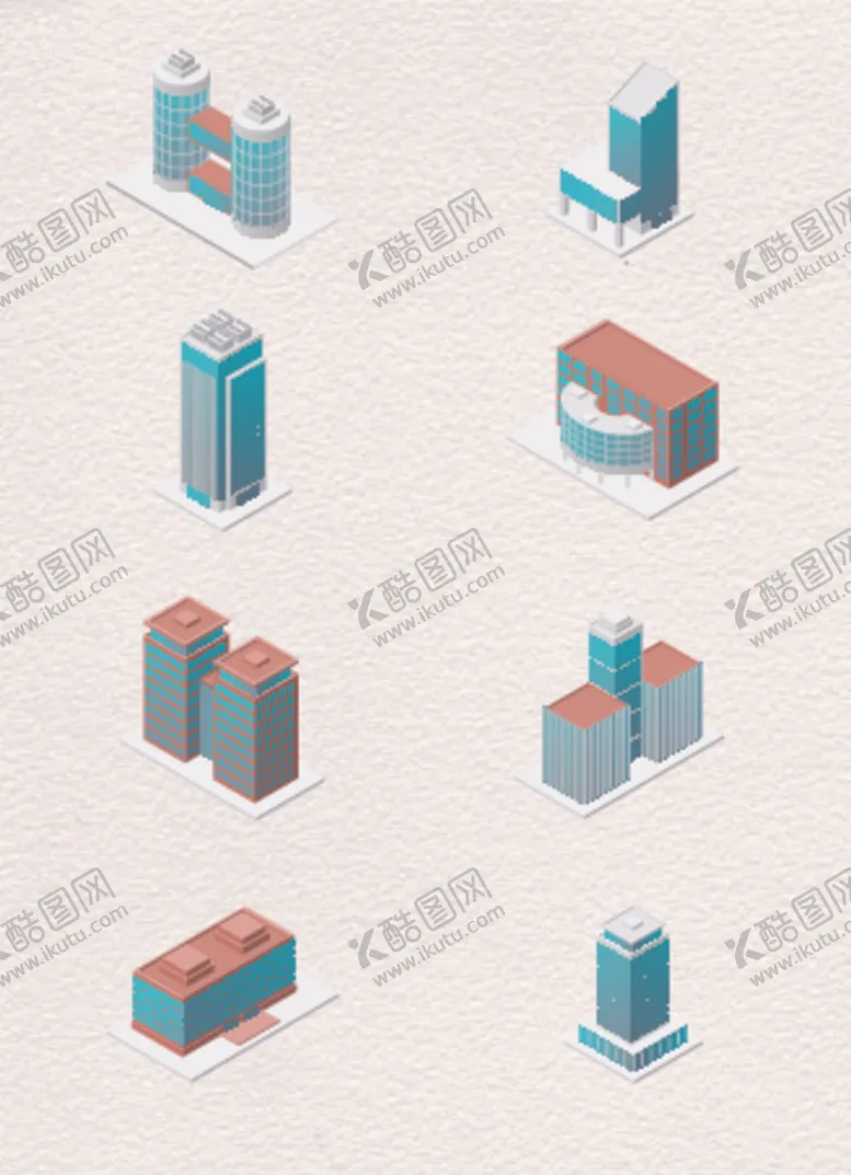 编号：83730907010908439682【酷图网】源文件下载-2.5D建筑