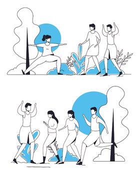 两只小鸟简笔绘画矢量图