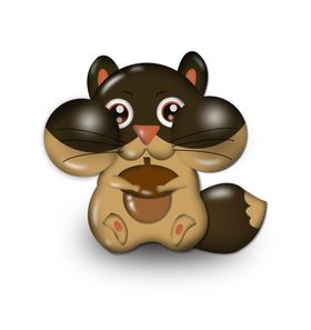 手绘Q版可爱松鼠