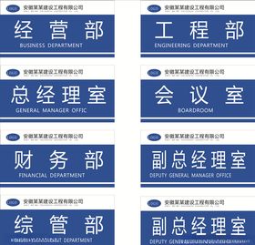 企业科室牌