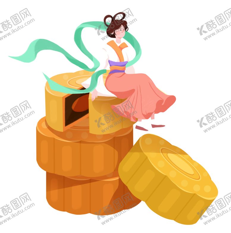 编号：98644602022011423514【酷图网】源文件下载-中秋节     月饼插画   