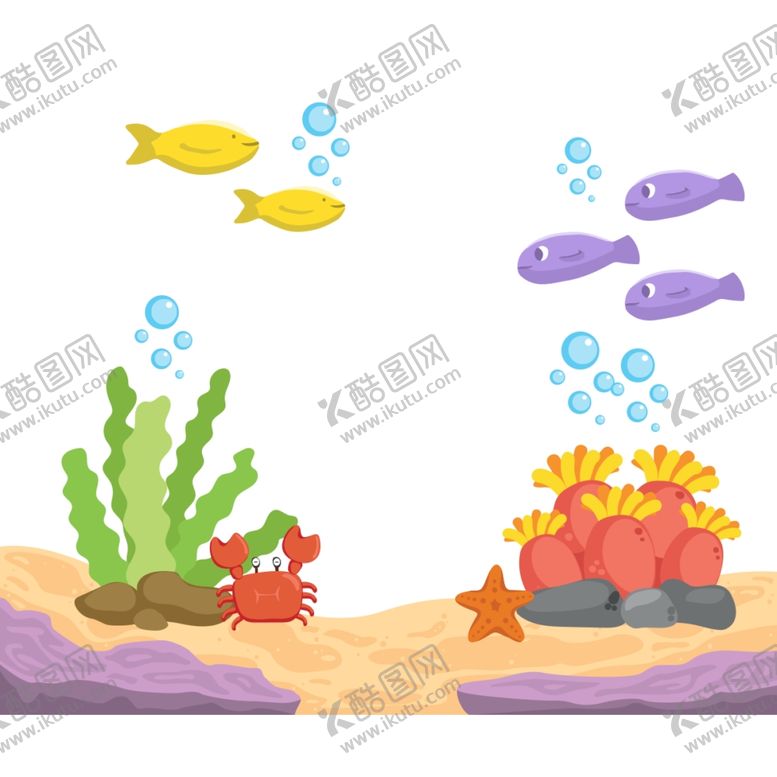 编号：30270406282325326650【酷图网】源文件下载-卡通海洋沙滩天空海岛背景