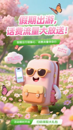 假期出游海报