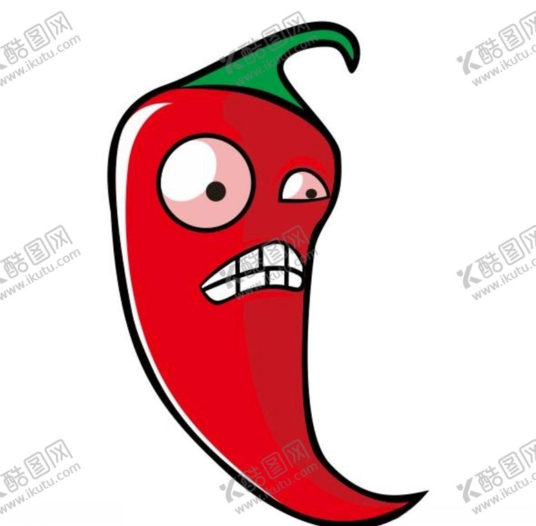 矢量火爆辣椒炸微香麻口味