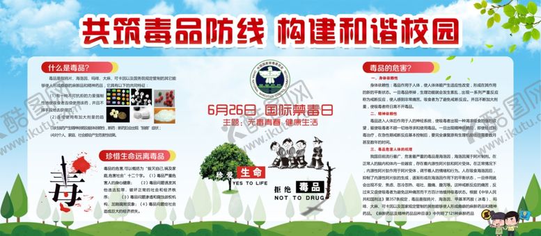 编号：46204910260650105234【酷图网】源文件下载-禁毒展板