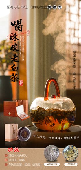 喝茶煮茶送礼简约海报