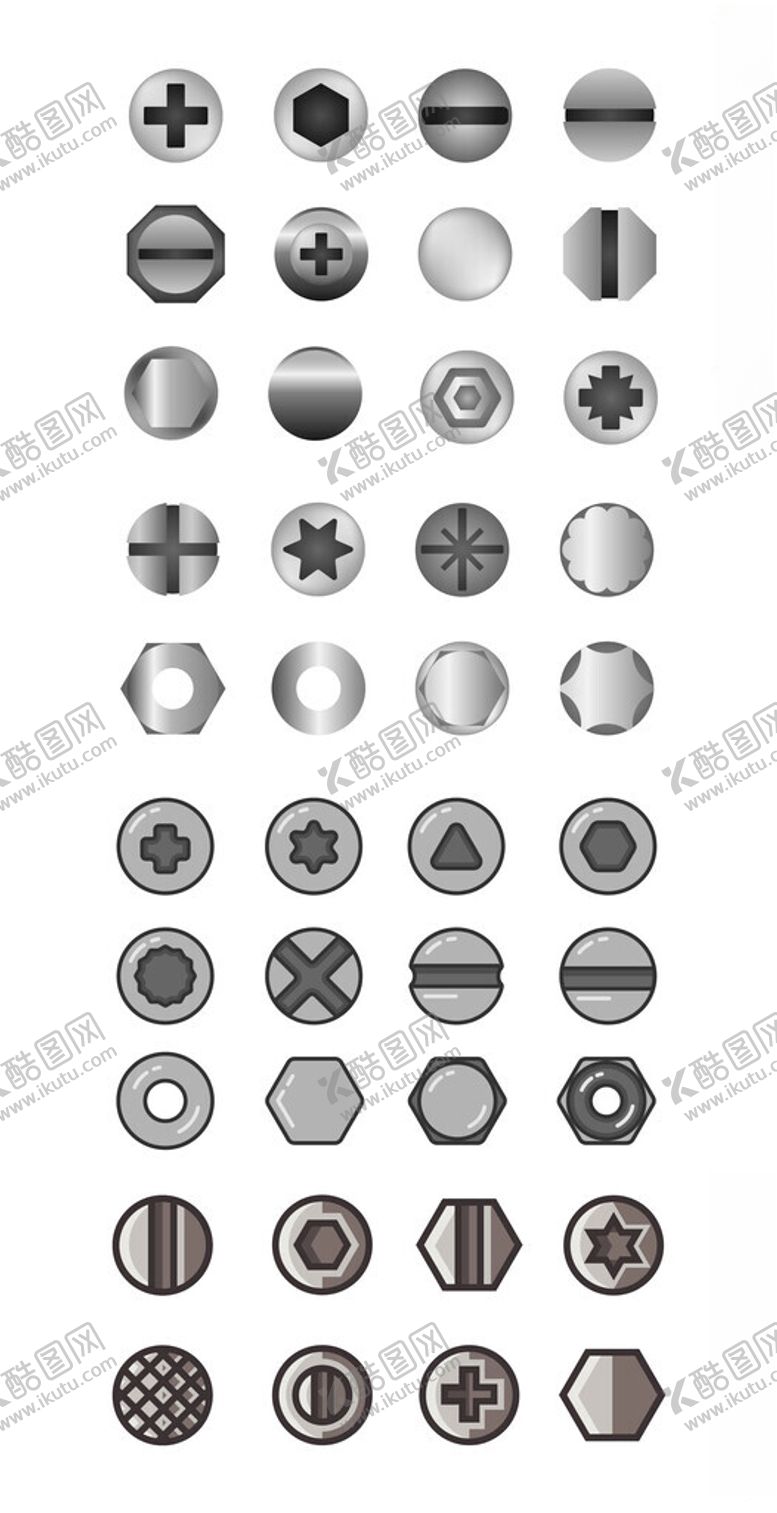 编号：28657605241006234443【酷图网】源文件下载-螺丝钉五金大集合