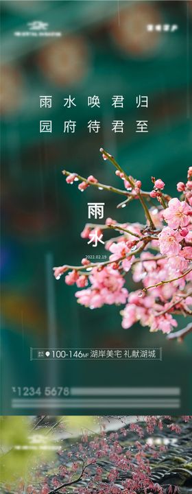 雨水海报节气海报