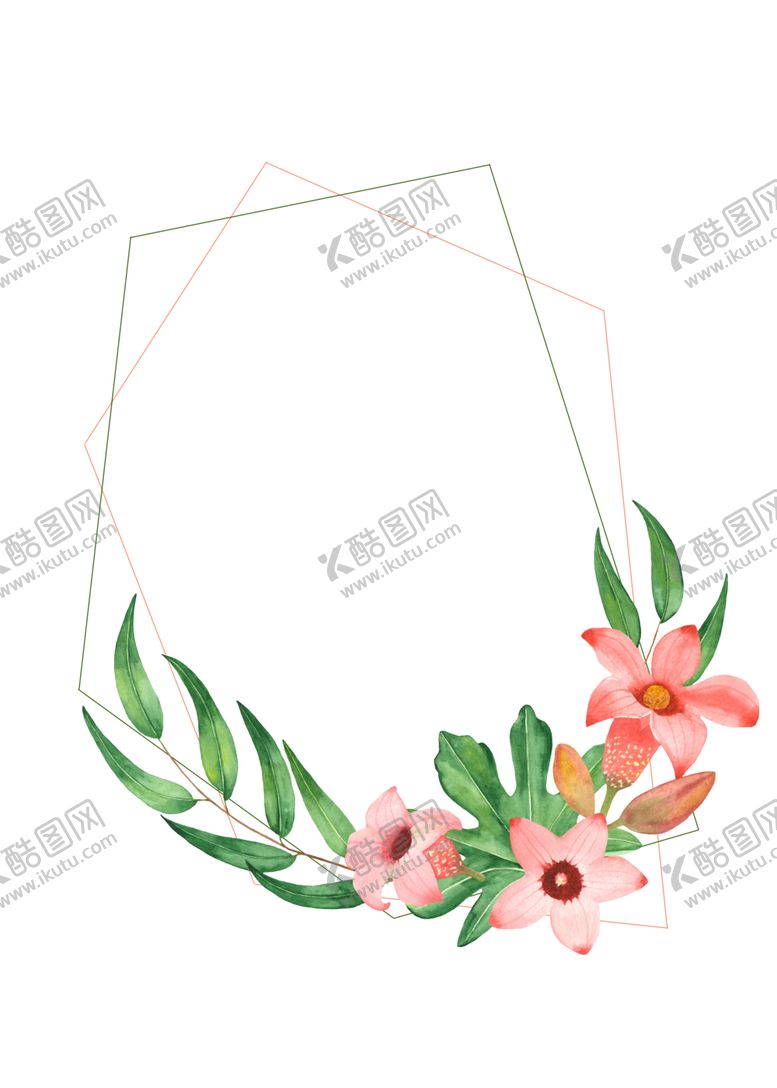 编号：43208310250055467984【酷图网】源文件下载-水彩植物装饰