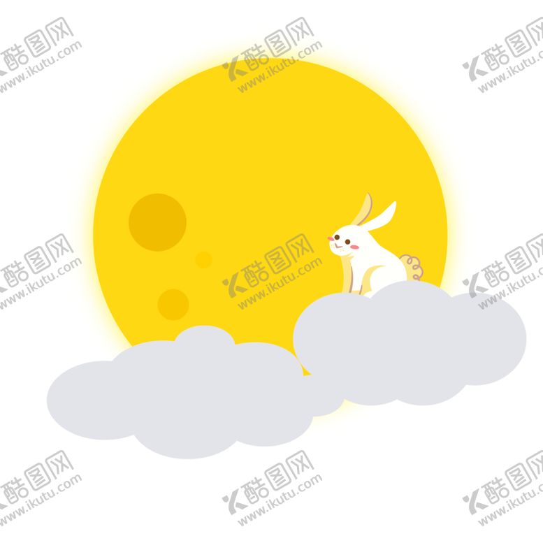 编号：20205501200156536123【酷图网】源文件下载-中秋插画   可爱卡通兔子  