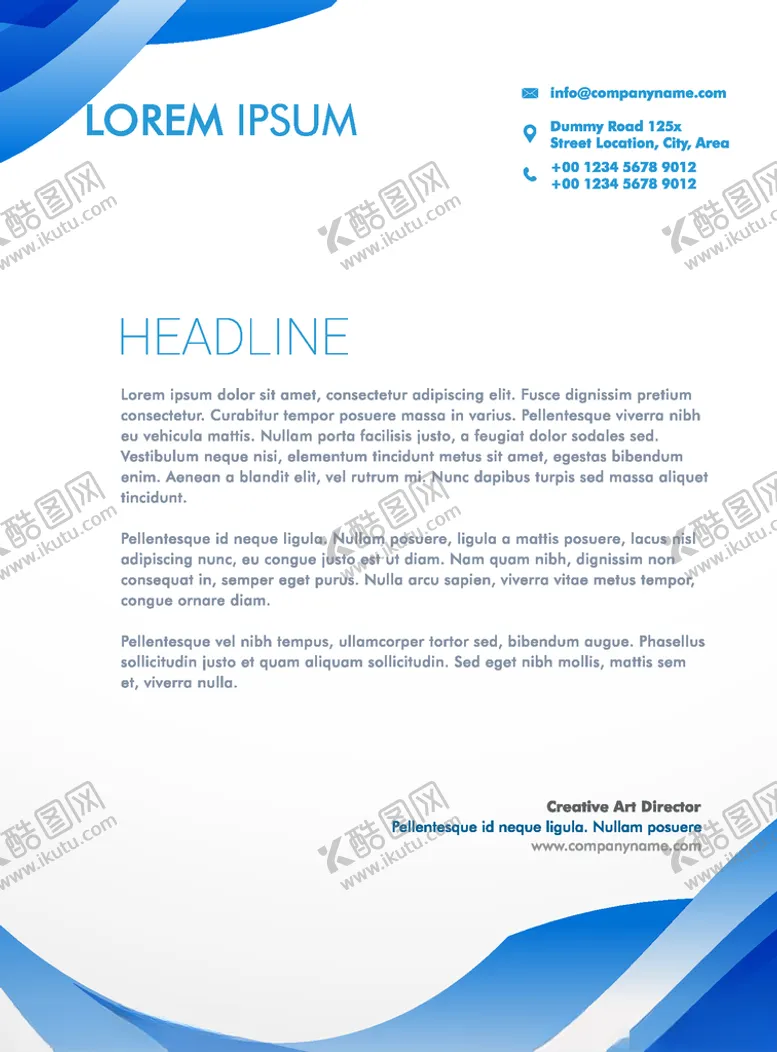 编号：53929506270122183052【酷图网】源文件下载-商务信纸