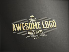 logo样机透视图立体字体展示