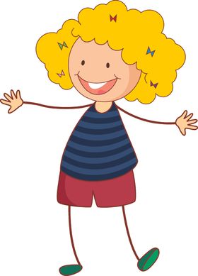 卡通儿童可爱矢量人物小孩形象幼园