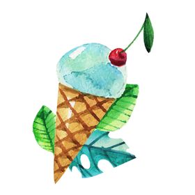 绿色背景小元素底纹夏天