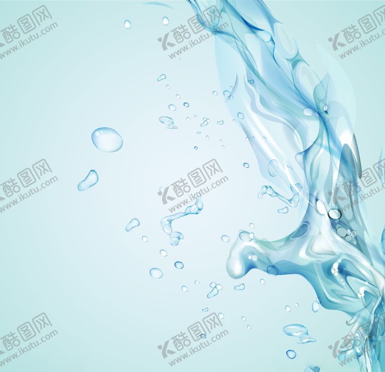 编号：93164605172233034599【酷图网】源文件下载-蓝色生态水纹矢量背景