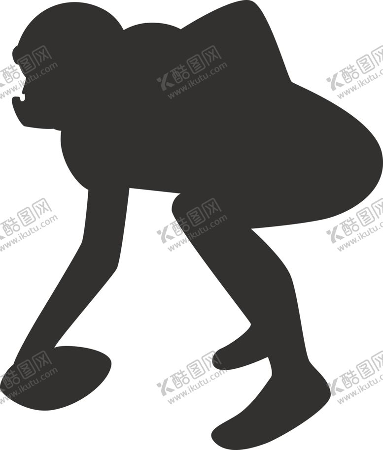 编号：93313905122255574967【酷图网】源文件下载-橄榄球员剪影