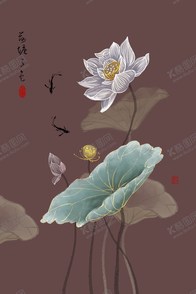 编号：37701906261338016928【酷图网】源文件下载-收回荷花装饰画