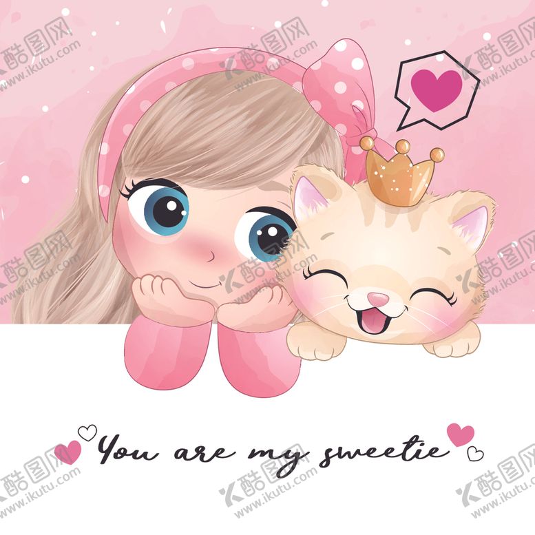 编号：67928806270939392093【酷图网】源文件下载-女孩与猫