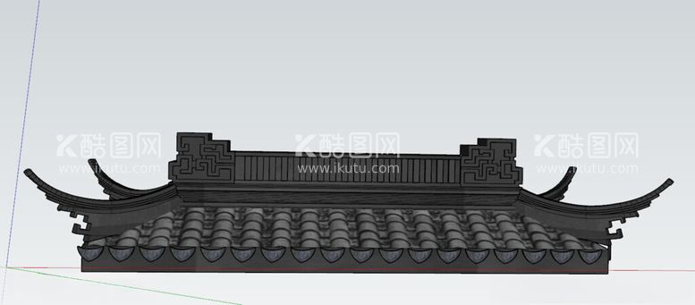 编号：29196312151631365813【酷图网】源文件下载-屋檐飞檐古建中式草图大师模型
