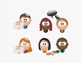 矢量卡通职业人物头像